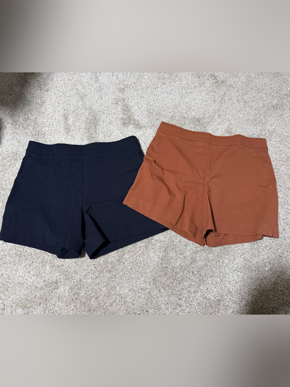 SPANX High Waist Shorts - Navy and Rust